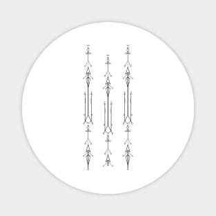 Minimalistic arrow tattoo style design Magnet